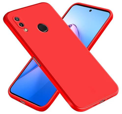EASSGU Custodia per HUAWEI P20 Lite (5.84 Inches), Cover Morbida in Silicone TPU - Rosso Cina