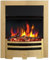 FLAMEKO Verona 16’’ Fireplace Insert, 2000W Heater, Brass Trim with Spacer, Bauhaus Fret, 9 Colour Flame Effect, Remote Control