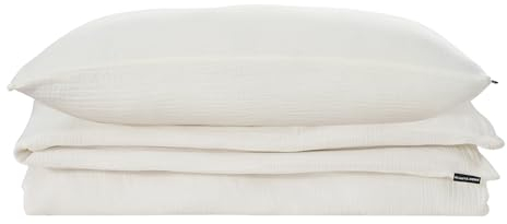 ALAVYA HOME® Musselin Bettwäsche 135x200 2 teilig | ÖkoTex Zertifiziert & für Allergiker geeignet | Bettwäsche Set mit je 1 Bettbezügen 135 x 200 & 1 Kissenbezügen 80x80 | Atmungsaktiv