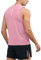 OCCOKO Débardeur de sport pour homme Fitness Tank Débardeur sans manches pour homme, rose, M