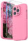 SURPHY Hülle Kompatibel Mit iPhone 14 Pro, Silikon Case Mit Displayschutzfolie Und Kameraschutz, Schutzhülle 6,1 Zoll 2022, Pink