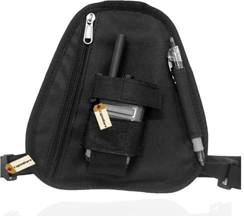 Lsgoodcare Walkie Talkie Brustgeschirr Schwarz Taktische Weste Schulter Radio Holster Pack Einstellbare Tasche Compatible with Baofeng UV-5R BF-888S