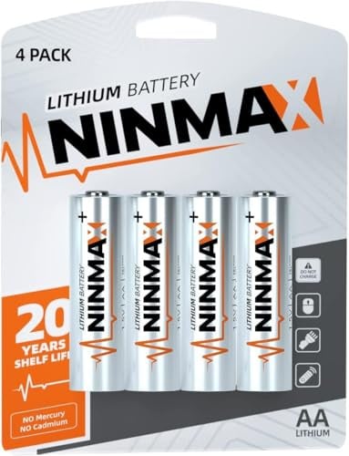 NINMAX® Lithium AA Batteries 30 Pack, 3500mAh 1.5V Longest Lasting Double A Battery for High-Tech Devices【Non-Rechargeable】