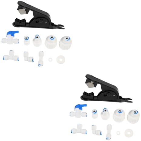 OSALADI 2 Sets Water Inlet Accessories Fridge Water Line Fittings Fridgidair Ice Maker Ice Maker Water Line Connector Kit Useful Water Line Connection Fittings for Ice Maker White Pom