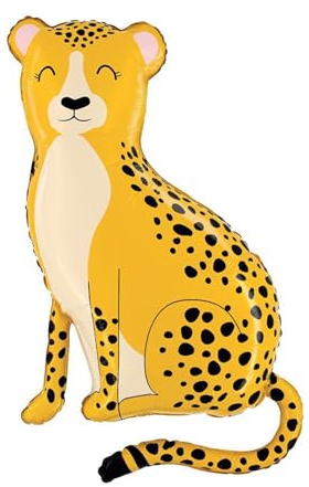 Leopard Folienballon Tiere, Leopard Luftballons Tiere Formen, Waldtiere Gepard Geburtstag Luftballons, Dschungel Deko Geburtstag, Gepard Deko Ballon für Kindergeburtstag Deko,Safari Tiere Thema Party