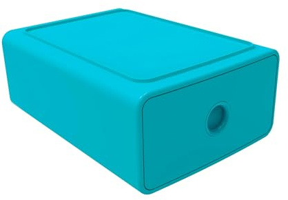 Exacompta - Art.-Nr. 315909D – 1 Ordnungsmodul Tiny Box 1 Schublade Pop N'Co stapelbar – Außenmaße: Tiefe 19 x Breite 26,5 x Höhe 10 cm – verschiedene Farben