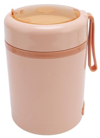 Luocute Fiambrera Eléctrica de 600 Ml, Calentador de Alimentos Portátil de 20 W para Oficinas de Camiones de Automóviles Contenedor de Acero Inoxidable, Tarro de Comida USB a Prueba de