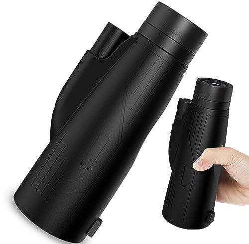 CCKUYT Monokular-Teleskop für Erwachsene mit BAK4-Prisma und FMC-Objektiv, 12-fache Vergrößerung, Monokular-Teleskop mit Smartphone-Adapter, Stativ, Reise-Ba