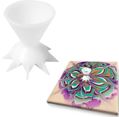 Syengery Acrylic Pouring Zubehör, Geteilte Becher Zum Ausgießen, Paint Pouring Split Cup, 7-beinige Geteilte Becher Zum Ausgießen Von Farbe, Malzubehör Flüssigkeit Kunst Zeichnen Zubehör