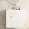 A ALFRESCOOL Mobile da bagno con mobiletto lavabo, 55 cm, mobiletto per lavabo sospeso, bianco, piccolo mobile per il bagno degli ospiti