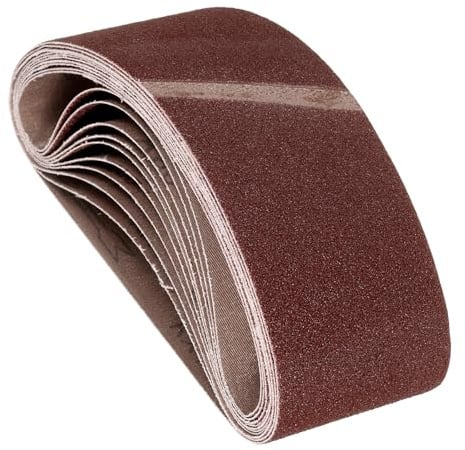 Kozelo 24 Pcs Bandes Abrasives 100mm x 610mm 80 Grain Papier Abrasif | Pour Ponceuse À Bande Meulage Métal Travail Du Bois Enlèvement Rouille, Oxyde D'Aluminium