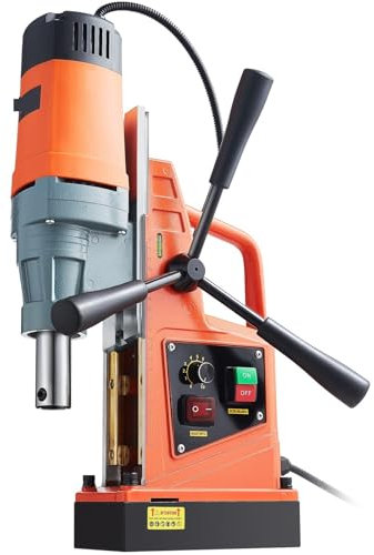 Taladro de columna, Taladro eléctrico de 1300 W y 1400 W, 2 pulgadas, prensa de taladro magnético, diámetro de perforación, taladro eléctrico 810 PRM, liberación de 1 segundo. Para proyectos de bricol