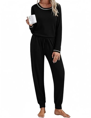 Aseniza Women's Pyjamas Sets Long Sleeve Cotton Pjs Loungewear
