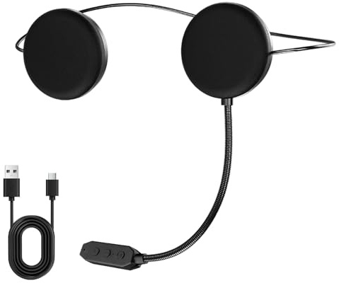 BosuLai Bluetooth Auriculares de Cascos de Motocicleta | Ultra-Delgado y Cómodo Manos Libres de Comunicación,Inalámbrica Manos Libres Moto Casco Auricular,Micrófono de Reducción
