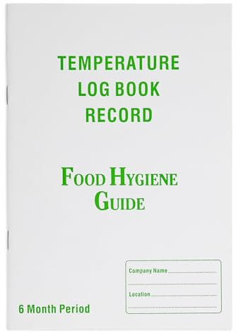 L LIKED Temperature Log Book A5 (210X142MM), 6 Months Period Record(1 Pack) | Daily Food Hygiene Information as Fridge, Freezer, Baking Temperature for Restaurant, Food Vendors and More