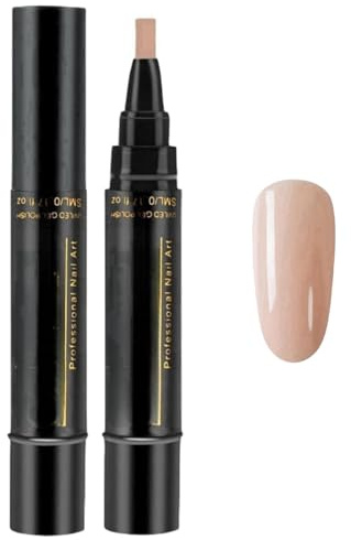 Nagellack Stift,3 In 1 Gel Nail Arts Pen,Gel Nagellackstifte,3-in-1 Schnelltrocknende Nagelkunst-Pens,Langhaltend & Bruchfest für DIY Maniküre zu Hause,Benötigt UV-Lampe