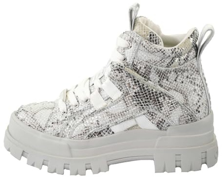 Buffalo Aspha Nc Mid - Grau/Silber Snake Polyester