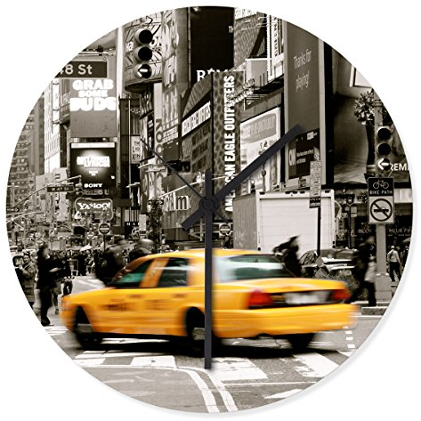 Wandkings Wanduhr mit traumhaften Motiven - Wähle ein Motiv - Yellow Taxi