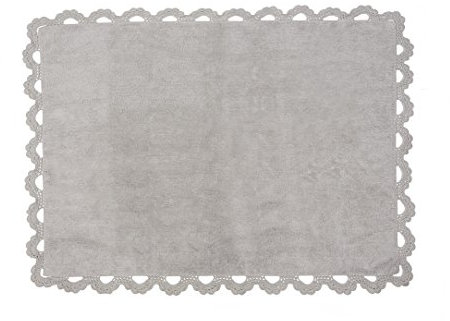 Aratextil. Alfombra Infantil 100% Algodón lavable en lavadora Colección Versalles Gris 120x160 cms