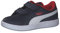 PUMA Unisex Baby Smash v2 L V Inf Sneaker, Peacoat White-High Risk Red, 20 EU
