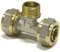 Pipetec Schraubfitting-T-Stück mit Außengewinde 26 x 3-3/4 - 26 x 3 Fitting Pressfittings Schraubfitting Klemmverschraubung Verbundrohr T Stuck DVGW
