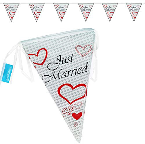 Goodymax® Wimpelkette 10 m Just Married