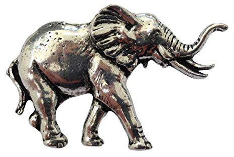 Ansteckpin Elefant | für den Hut oder das Revers | Perfekt zum Jagd-Outfit | Anstecker Pin Button | Altsilber