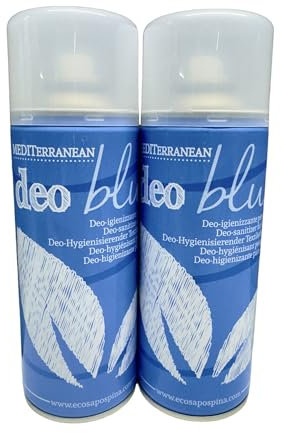 HOME PRO Deo Blu Spray Deodorante Igienizzante Tessuti Profumatore Bucato Lavatrice Elimina Odori Professionale Rinfresca Capi Come Appena Lavati Ambiente Armadio Accessori Lavanderia 2x400ml