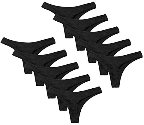 Calosy Dessous Frauen Multipack Pack Baumwolle Spandex Thongs Unterwäsche Comfy G-String Höschen