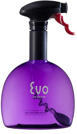 Evo Original Oil Sprayer, Non-Aerosol for Olive Oil, Cooking Oils, and Vinegars, Purple, 18-Ounce Capacity