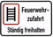 Schild Feuerwehrzufahrt ständig freihalten Rettungsweg Parkverbot 50x35cm ALU