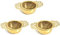 HirrWill 3pcs Gold Queen Tea Strainer with Drip Bowl, Mesh Teapot Stainless Steel Loose Leaf Tea Strainer, Elegant Double Wing Handle for Better Tea Experience