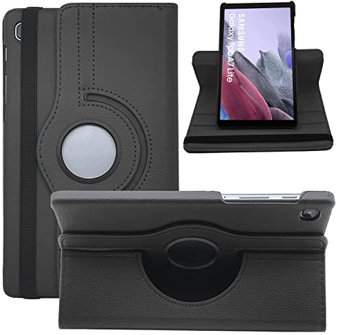 Dlahaby Coque pour Samsung Galaxy Tab A7 Lite 8,7'', Cuir PU avec Support Rotatif Housse de Protection pour Samsung Galaxy Tab A7 Lite 8,7 Pouces SM-T220 /T225 /T227 Tablette,#Noir