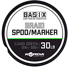 Korda Basix Braid Spod/Marker, 13,6 kg, strapazierfähig, schwimmfähiges Angelgeflecht ohne Dehnung, 200 m Spule für Spod und Markierungsruten