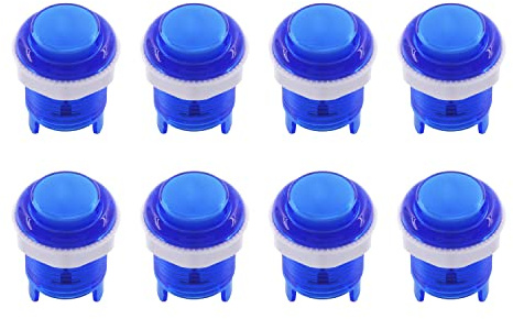 SJ@JX Botón LED para teclado de arcade de 28mm con microinterruptor MX y diseño de rosca