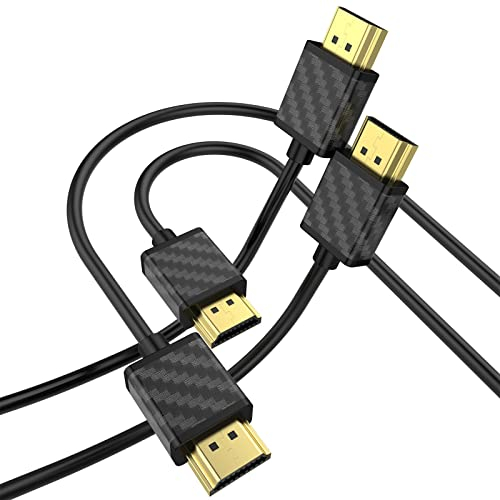 SOEYBAE Cables HDMI 2.0 2M 5 Unidades,HDMI Cable Ultra HD 4K@60Hz 18Gbps, PS3, Blu-Ray, HDTV, compatibles con formatos 3D y con canal de retorno de audio