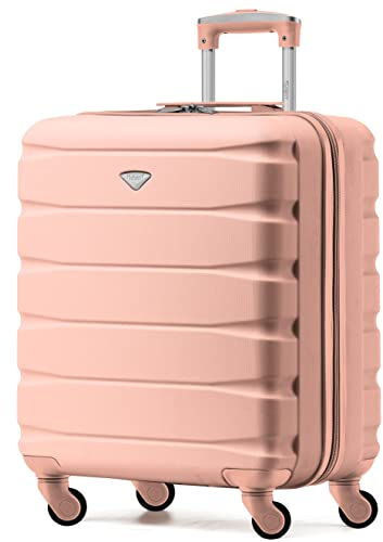Flight Knight Lightweight 4 Wheel ABS Hard Case Small Suitcase Approved for Over 100 Airlines Including easyJet, British Airways, Ryanair, Jet2, Emirates & Many More - Carry On 56x45x25cm