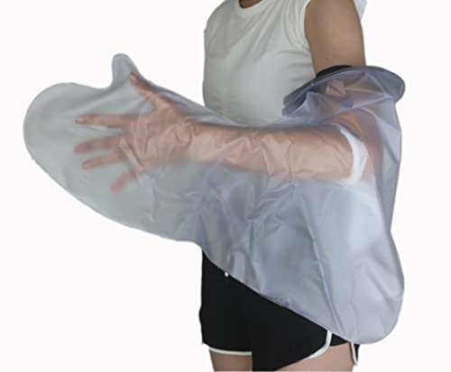 HKF HO KI HO Wasserdichter Gipsschutz Arm,Wasserdichter Armprotektor für Gipsverbände,Wiederverwendbar Gips Duschschutz Arm Erwachsene Verbandschutz Wasserdicht Duschhülle für Dusche&Bad-107cm*28cm