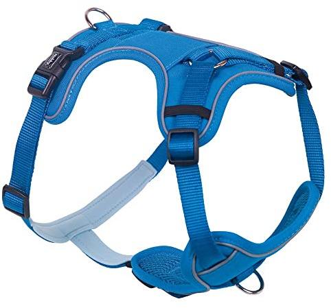 Nobby Komfort Geschirr MAILO, hellblau, L: Brust: 42-60 cm, Bauch: 65-85 cm, B: 25 mm, 1 Stück