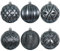 XmasExp Rustikale Weihnachtskugel-Ornament-Sets im Vintage-Stil, 8 cm, Kunststoff, Bauernhaus, abgenutzter Baumschmuck, bruchsicher, antiker traditioneller Stil, Weihnachtsdekoration zum Aufhängen