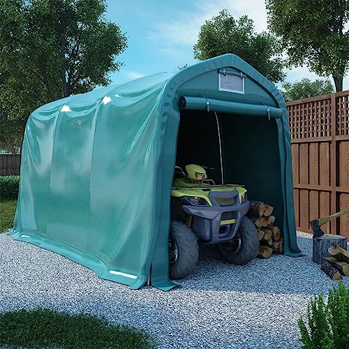 RAUGAJ Garagenzelt PVC 2,4 x 3,6 m grün, Artikelfarbe: Dunkelgrün