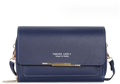 Spldsun Handtasche Damen Klein, Kleine Tasche Damen, Kleine UmhäNgetasche Damen mit Kartenschlitz, Verstellbarem Und Abnehmbarem Schulterriemen, für Frauen (Dunkelblau)
