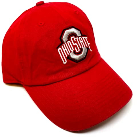 Cleanup Ohio State Buckeyes Logo Solid Red Curved Bill Adjustable Slouch Hat, scharlachrot, Einheitsgröße