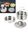 Stainless Steel Steamer, Steam Cookware, Stackable 3 Tier Steamer Food Set, Cooking Food Pressure Cooker Accessories