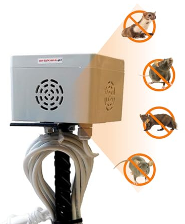 ANTIMARDER LUBERDA Marderschutz Light Hermetic | Wirkt auf 4 Seiten | Auf hohem Fuß | Schützt Parkplätze und große Flächen | Stromversorgung 230V