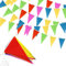 SULOLI Wimpelkette Outdoor 80 Meter 140 Flaggen,Wiederverwendbare Regenbogen Stoff Girlande für Party Geburtstag Indoor Gartenparty Weihnachten Deko