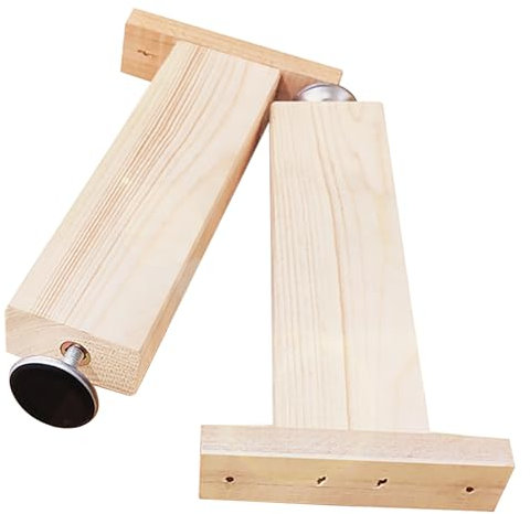 pingping1991 Pied Reglable de Lit, Lot de 2 Pied de Support de Lit Pieds pour Sommier à Lattes,Réglable est de 0 à 20 mm, pour Canapé Lit Armoire (48-50cm)