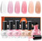 modelones Nagellack 6 PCS, Nagellack Schnelltrocknend Jelly Weiß Nude Rosa, Nagellack Ungiftig Auf Wasserbasis, Langanhaltender Nagellack für DIY Salon Geschenk für Frauen Mädchen