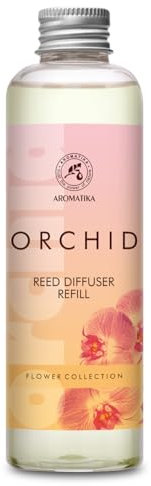 Raumduft Diffuser Nachfüller Orchidee 200ml - Nachfüller für Duftdiffusor - Raumbeduftung - Frischer und langanhaltender Raumduft - Zimmerduft - Diffuser Nachfüllen - Reed Diffuser Refill