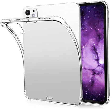 SDTEK Custodia per Apple iPad Pro 13 (2024) Custodia trasparente in gel antiurto con protezione anti goccia